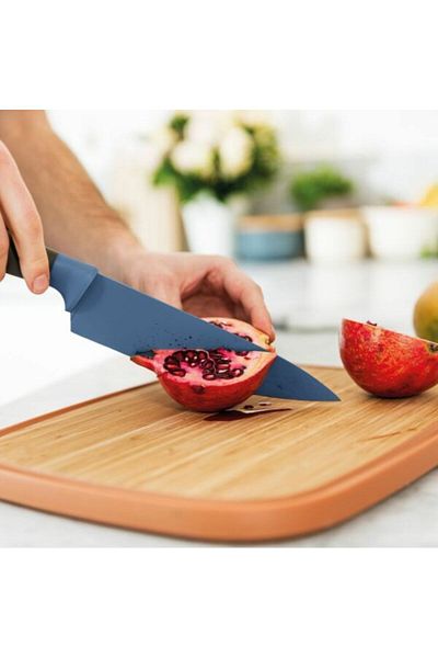 Berghoff Small chef's knife, 14 cm, protective sheath, Steel, Blue