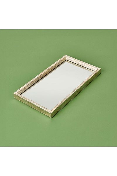 MATMEL Luna Decorative Tray - Silver - 15X26 cm