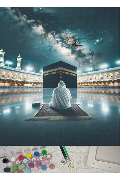 MorAnka Tuval&Boya Sayılarla Boyama Tuval Seti Fırça Boya Dahil (Çıtalı) 40X5...