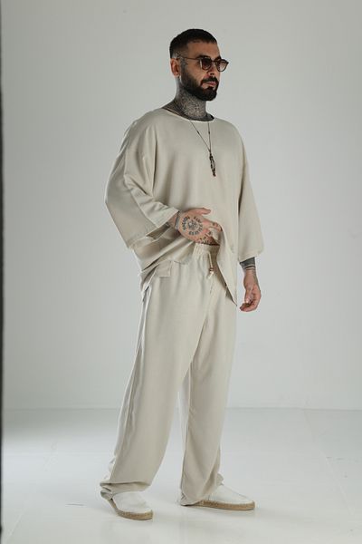 COCOPELLI Oversize Beige Linen Suit