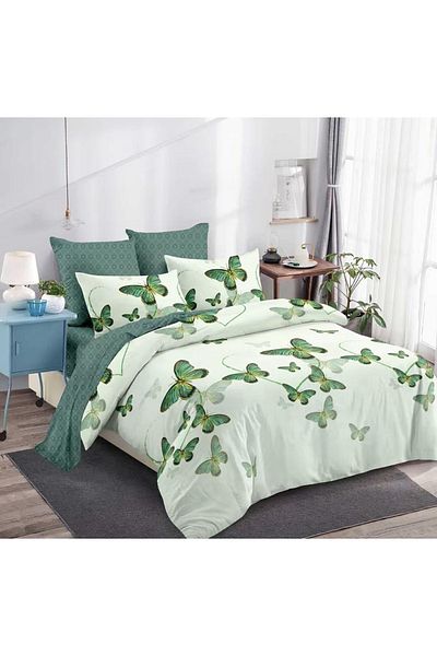 CHIRASO CHIRASO Finet Bedding Set, 6 Pieces, 2 Persons, Sheet 180x200, Duvet Cover 200x230, 4 Pillowcases, Print