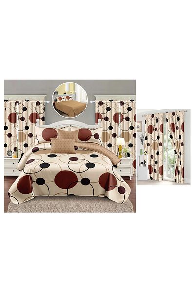 CHIRASO CHIRASO Bedding Set, 8 Pieces with Drapery, 230x240 Sheet, Duvet Cover and 4 Pillowcases