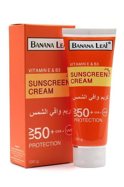 Banana Leaf Sunscreen Cream +50 with Vitamin E & B3 100g