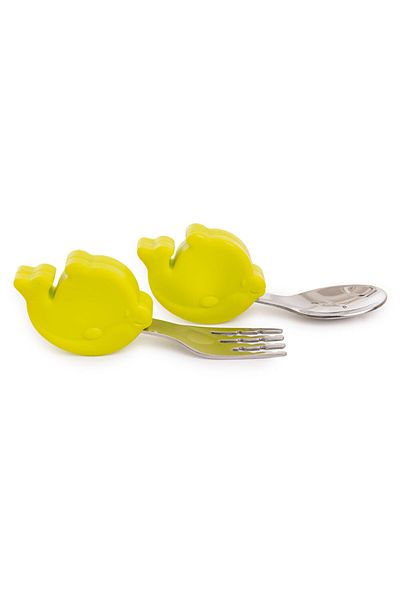 BabyCo Steel Fork Spoon Set with Storage Box
