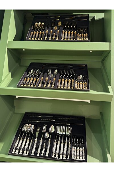 hediye Esterhomedecor 6 Ki 24 Pieces Spoon Set Do Not Use in the Antiquing Machine