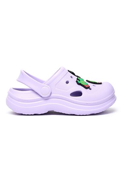 R&B Purple Jibbitz Slingback Clogs