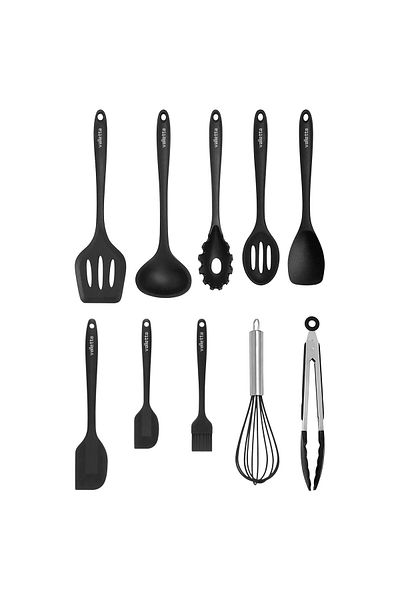 MATMEL Salvatore 10 Piece Kitchen Set - Black