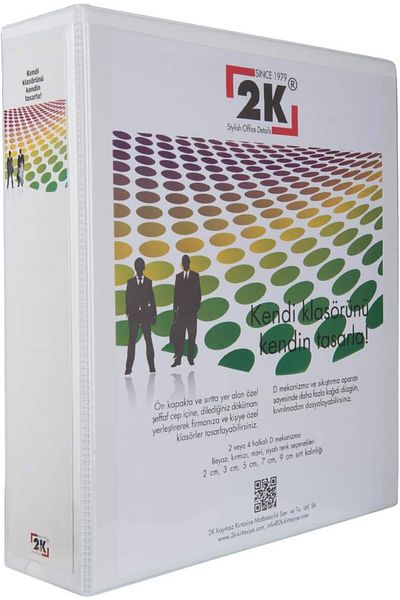 Mu Art Ahşap Mrt 07-4D-B 4 Ring D Mechanism Folder Box, White, 7 Cm, 8 Pieces Art 871301