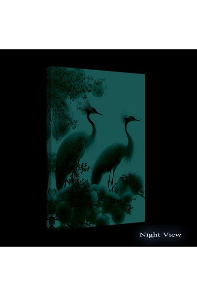 startonight DualView Startonight White Royal Birds Glow in the Dark Picture, 60 x 90 cm