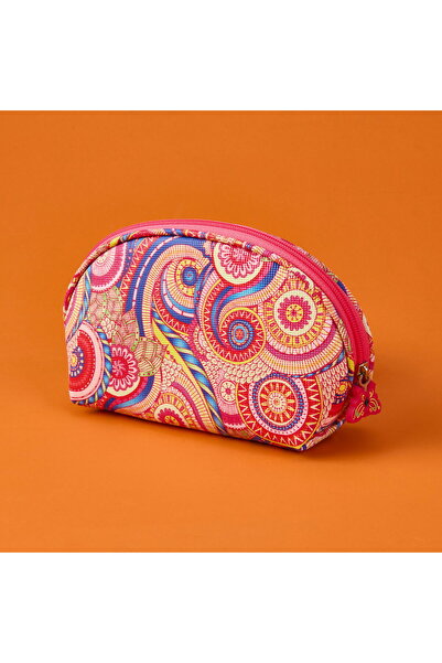 MATMEL حقيبة مستحضرات تجميل منقوشة - ملونة - 12x17 سم