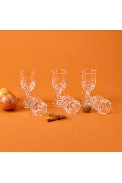 Evidea Arow Berry 6-Piece Coffee Side Glass - Transparent - 180 ml
