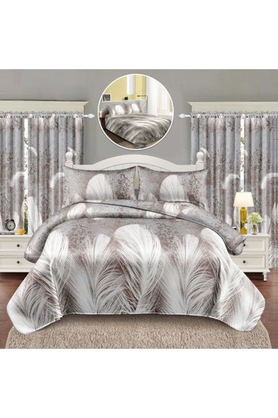CHIRASO CHIRASO FINET 6 Piece Bedding Set with Drapery, Sheet 160x230, Quilt 160x200