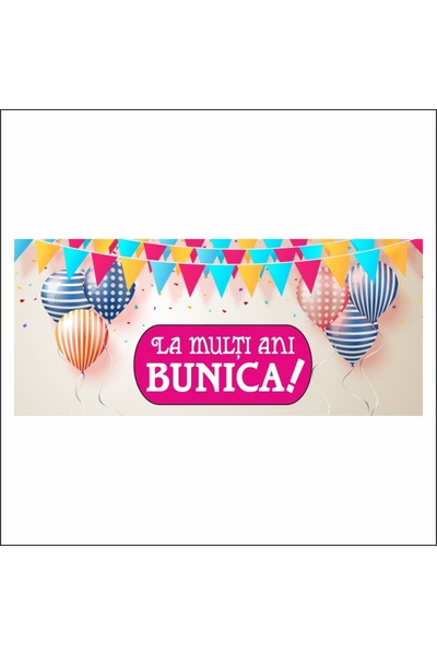 media Banner "La multi ani bunica" model 1, 150 x 60 cm