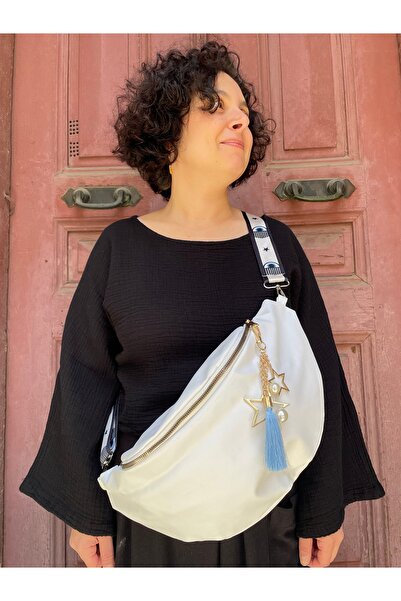 Bohoyasam Ayarlanabilir Askılı Bel Çanta, Yan Omuz Çantası, Vegan Deri Çanta,...