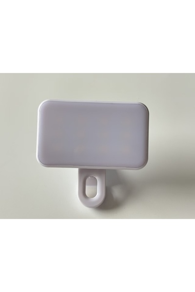 Choice BGD11A-ضوء سيلفي LED محمول أبيض اللون مع إمكانية تعديل السطوع وكاميرا الهاتف القابلة لإعادة الشحن