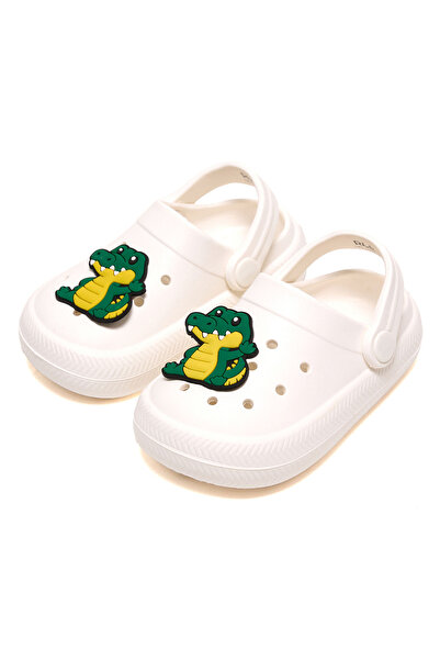 R&B White Jibbitz Detail Clogs