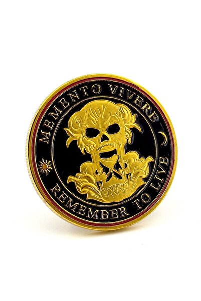 Solfera Memento Mori Hayatı ve Ölümü Hatırla Stoa Coin Koleksiyon Metal Hatıra Parası CP045