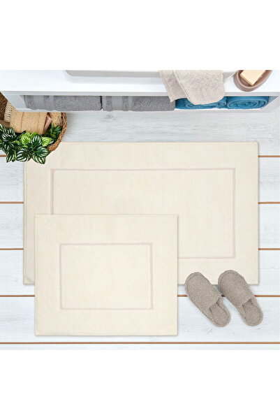 MATMEL سجادة حمام سوفت بيتي 2 قطعة - أبيض - 60x100 سم + 50x60 سم