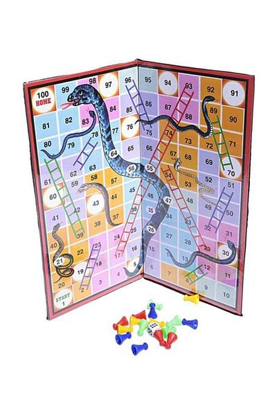 MARAH TOYS Snakes and Ladders 2-in-1 Board Game