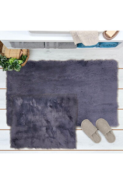 ASPARTAM طقم مرحاض سوفت فينوس بوست مكون من قطعتين - أنثراسيت - 60x100 سم + 50x60 سم