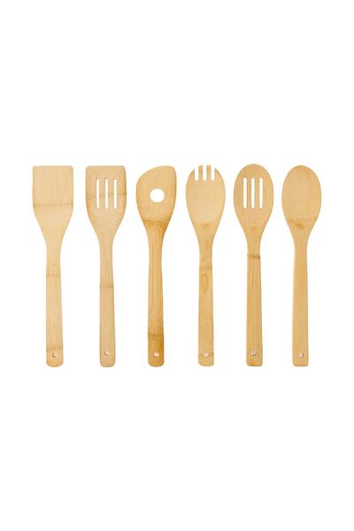 MATMEL 6 Piece Bamboo Serving Set - Light Brown