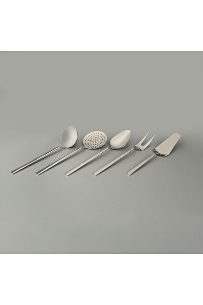 Hisar Milano 5 Piece Steel Serving Set - Inox