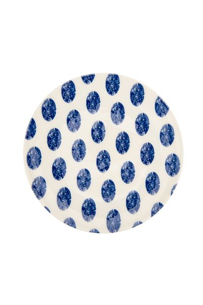 MATMEL Porcelain Madre Cake Plate - Blue - 19 cm