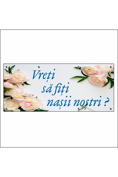 media Banner "Vrei sa fiti nasii nostri" model 2, 200 x 80 cm