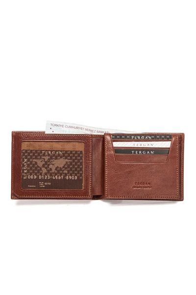 Tergan Мъжки портфейл от естествена кожа в кафяво - S1ce00001373-b01