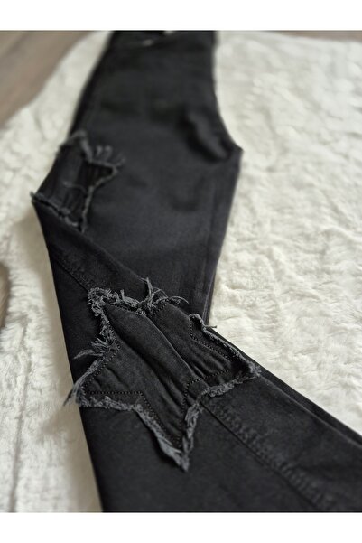 Togy Co Kiz cocuk siyah kot pantalon