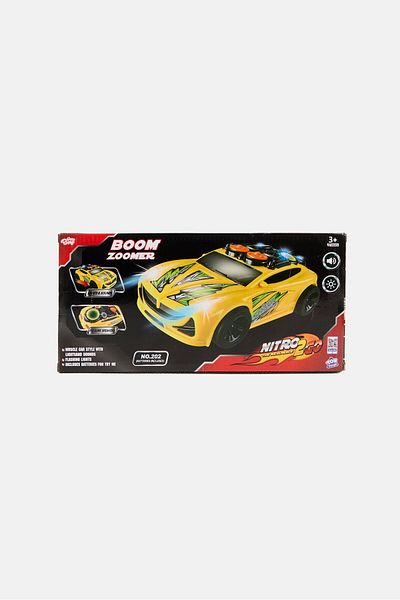 New Boy Nitro2Go Boom Zoomer Race Car, Yellow