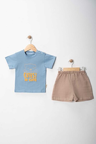 MyPrettyBaby طقم ملابس علوية وسفلية للأطفال الرضع مطبوع عليه كلب صغير وتطريز ...