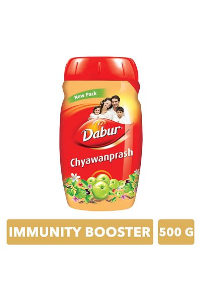 Dabur Chyawanprash 500g | Daily Ayurvedic Immunity Booster with Amla, Ashwagandha & 40