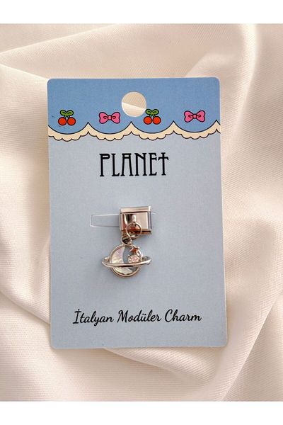Planet Butik Stoned Planet Italian Charm with Hanging Card