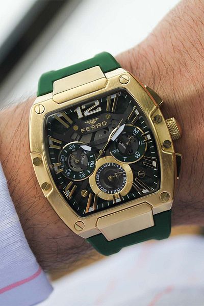 FERRO Fm11527Zr6 Men's Wrist Watch with Silicone Cord