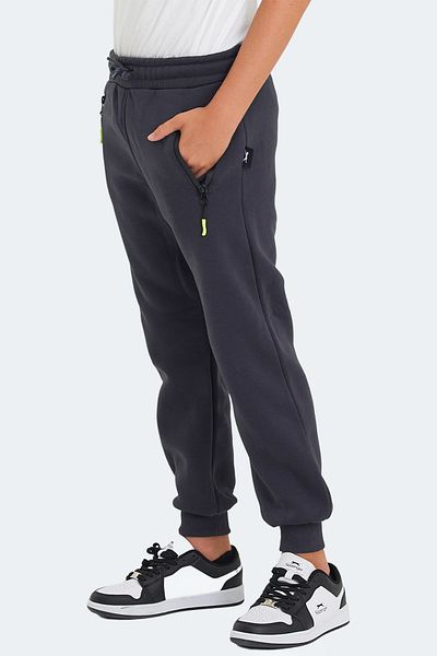 Slazenger Παιδικό αθλητικό παντελόνι LAMIS Unisex Σκούρο Γκρι