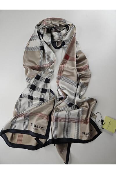 Webinay Home Plaid B Pattern Voile Silk Shawl New Season Premium Shawl Scraf