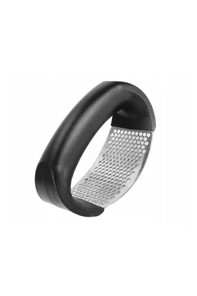 OEM Zdrobitor de usturoi, otel si ABS, 10,5x7x5 cm, negru/gri