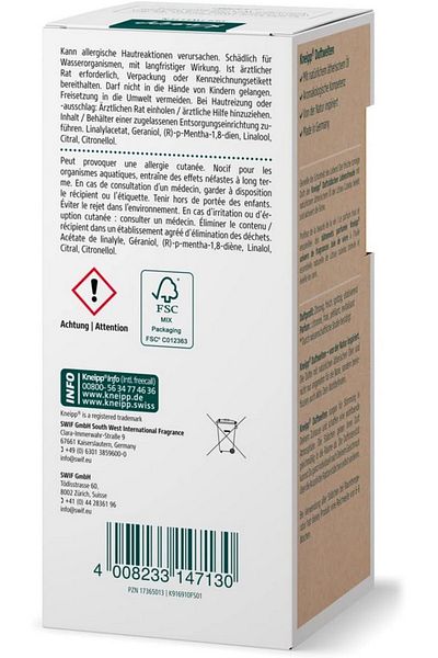 Kneipp Room air freshener, with scented sticks, lemon aroma, 50 ml, Kneipp