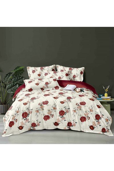 CHIRASO CHIRASO Finet Bedding Set, 4 Pieces, Sheet 140x200, Duvet Cover 160x200, 2 Pillowcases, with print