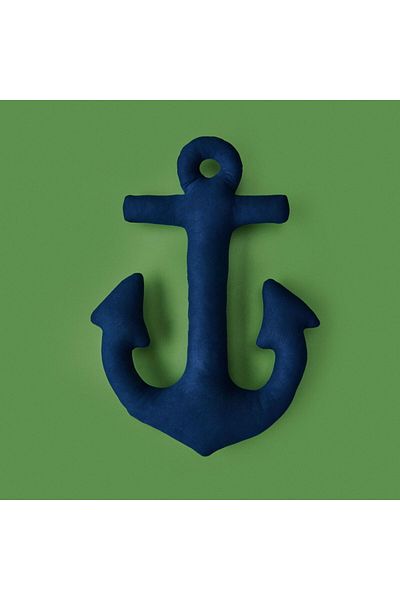 MATMEL Anchor Figured Pillow - Navy Blue - 28X40 cm