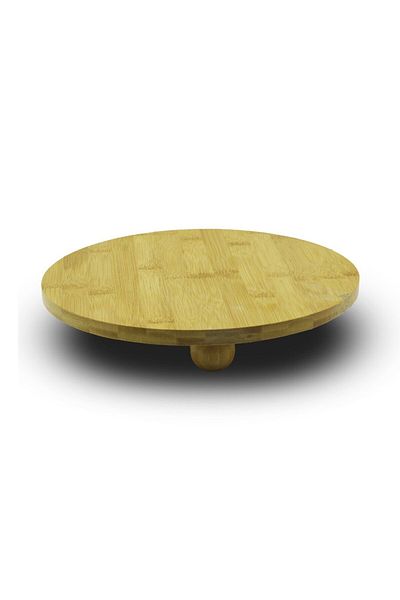 STOREMAX Jvnnastore Round=29Cm 3 Mini Ball Legs Wooden Bamboo Presentation Board - Mini Tableware 646268