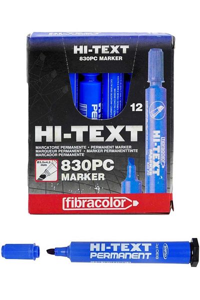 Art Tone Hi-Text Marker Cutting Tip 830-Pc Blue 12 Pack
