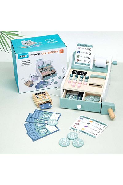 KABI Wooden Cash Register for Children – Montessori Educational Toy