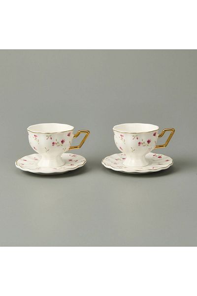 MATMEL Kitchen 4 Piece Flower Cup Set - White