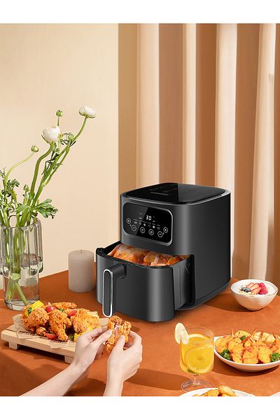 kenworth Digital Deep Air Fryer 10L,2000W,6 Presets, One-touch Panel, Non stick Basket,Black