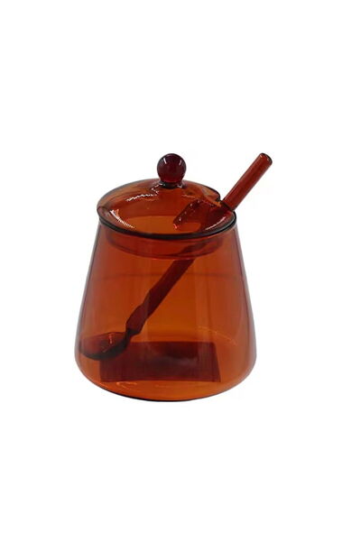 ASPARTAM وعاء مربى زجاجي ميا - عنبر - 10 سم