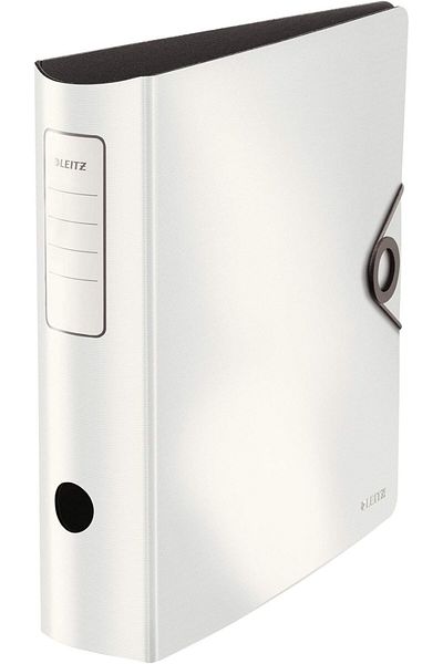 Mu Art Ahşap Mrt 180 °   Active Solid Wide Folder, White, A4, 82 mm Wide Round Back, with Elastic Band