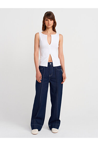 Dilvin 31764 Застібка-блискавка з деталями - біла