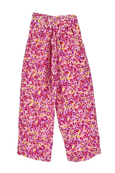 BAGLAN Girls' Printed Wide-Leg Elastic Lace-Up Trousers Bgl-St04625